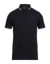 Emporio Armani Man Polo Shirt Navy Size S Cotton In Black