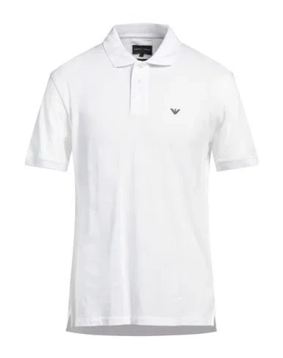 Emporio Armani Man Polo Shirt Off White Size Xl Cotton In Off White