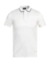 Emporio Armani Man Polo Shirt Off White Size M Lyocell, Cotton In Off White