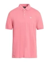 Emporio Armani Man Polo Shirt Pink Size S Cotton, Elastane