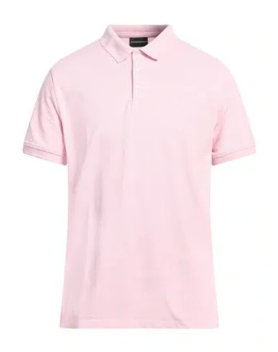 Emporio Armani Man Polo Shirt Pink Size Xs Cotton
