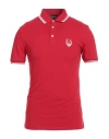 Emporio Armani Man Polo Shirt Red Size M Cotton, Elastane