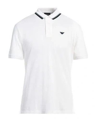 Emporio Armani Man Polo Shirt White Size L Cotton