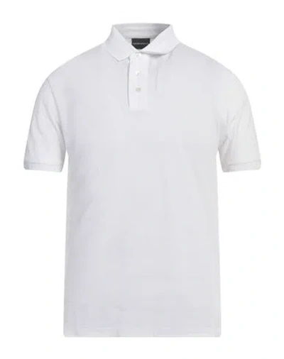 Emporio Armani Man Polo Shirt White Size M Cotton