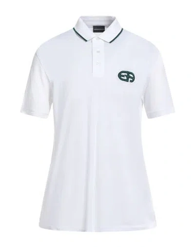 Emporio Armani Man Polo Shirt White Size S Cotton