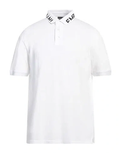 Emporio Armani Man Polo Shirt White Size Xxxl Cotton