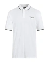 Emporio Armani Man Polo Shirt White Size L Cotton