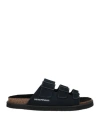 Emporio Armani Man Sandals Midnight Blue Size 9 Leather