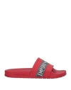 Emporio Armani Man Sandals Red Size 8.5 Pvc - Polyvinyl Chloride, Polyurethane In Red