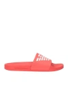 Emporio Armani Man Sandals Red Size 8.5 Pvc - Polyvinyl Chloride