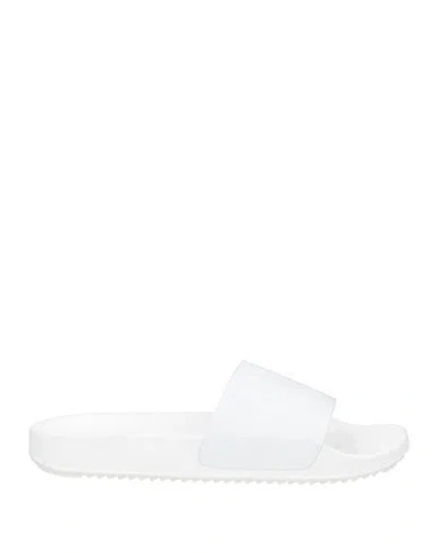 Emporio Armani Man Sandals White Size 9 Leather