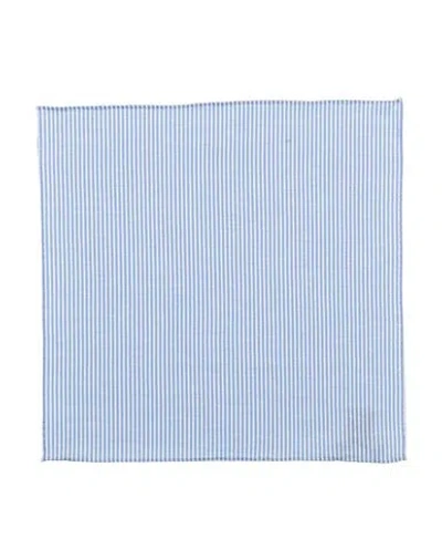 Emporio Armani Man Scarf Azure Size - Lyocell, Virgin Wool In Blue