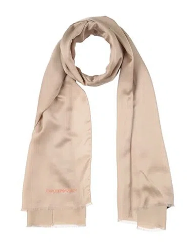 Emporio Armani Man Scarf Beige Size - Viscose, Silk