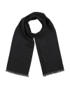 Emporio Armani Man Scarf Black Size - Acrylic, Modal, Wool, Cashmere In Black