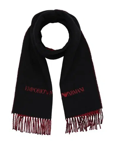 Emporio Armani Man Scarf Black Size - Cashmere