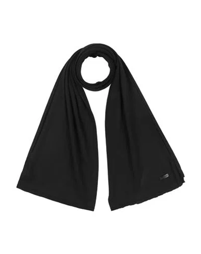 Emporio Armani Man Scarf Black Size - Virgin Wool, Metallic Fiber