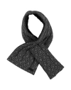 Emporio Armani Man Scarf Black Size - Wool, Polyester In Black