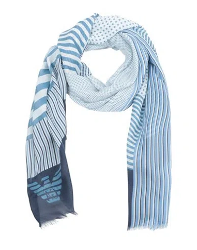 Emporio Armani Man Scarf Blue Size - Modal