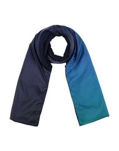 Emporio Armani Man Scarf Blue Size - Polyester, Viscose
