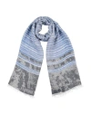 Emporio Armani Man Scarf Blue Size - Viscose, Modal In Blue