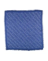 Emporio Armani Man Scarf Bright Blue Size - Viscose, Polyester In Blue