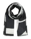 Emporio Armani Man Scarf Charcoal Size - Cotton, Modal, Silk In Grey
