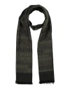 Emporio Armani Man Scarf Charcoal Size - Modal, Acrylic, Cotton In Grey