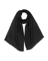 Emporio Armani Man Scarf Charcoal Size - Modal, Virgin Wool In Gray