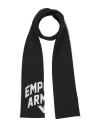 Emporio Armani Man Scarf Midnight Blue Size - Virgin Wool, Acrylic In Grey