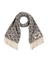 Emporio Armani Man Scarf Charcoal Size - Virgin Wool In Gray