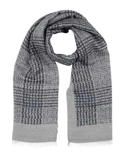 Emporio Armani Man Scarf Grey Size - Acrylic, Modal, Mohair Wool, Polyamide In Gray
