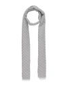 Emporio Armani Man Scarf Grey Size - Cotton, Linen In Grey