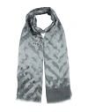 Emporio Armani Man Scarf Grey Size - Modal, Linen, Silk In Gray