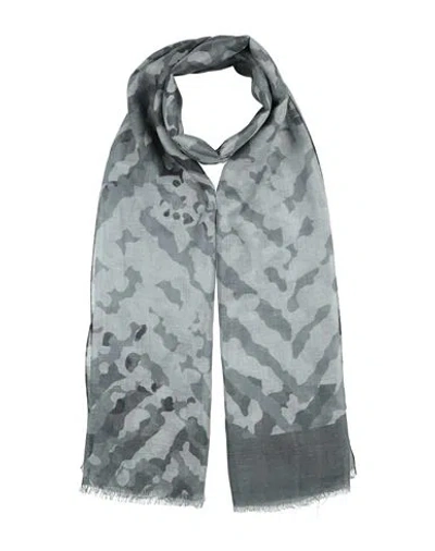 Emporio Armani Man Scarf Grey Size - Modal, Linen, Silk In Gray