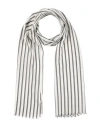 Emporio Armani Man Scarf Ivory Size - Polyester, Cotton, Viscose In White