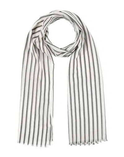 Emporio Armani Man Scarf Ivory Size - Polyester, Cotton, Viscose In White