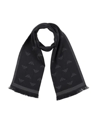 Emporio Armani Man Scarf Lead Size - Wool In Grey