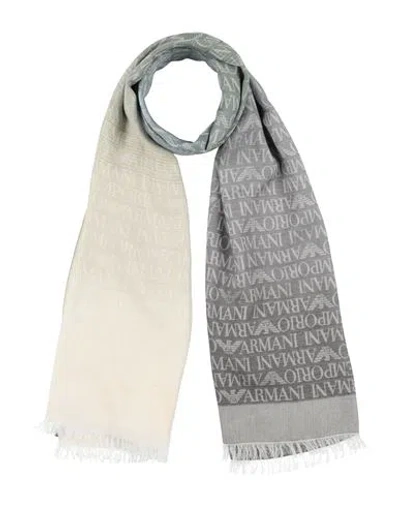 Emporio Armani Man Scarf Light Blue Size - Viscose, Modal