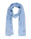 Emporio Armani Man Scarf Light Blue Size - Viscose, Silk