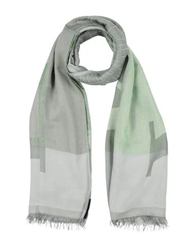 Emporio Armani Man Scarf Light Green Size - Cotton, Modal, Acetate