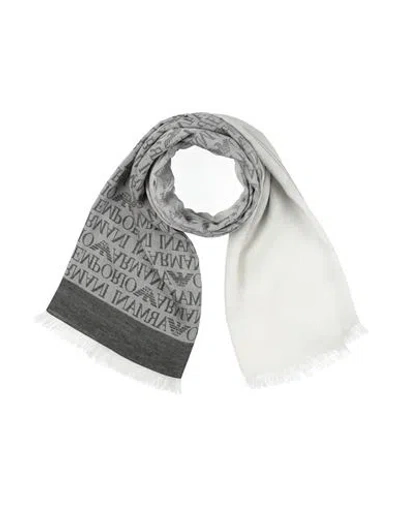 Emporio Armani Man Scarf Light Grey Size - Viscose, Modal In Gray