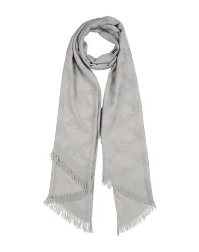 Emporio Armani Man Scarf Light Grey Size - Viscose, Polyester In White