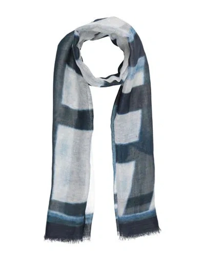 Emporio Armani Man Scarf Midnight Blue Size - Modal, Linen, Silk