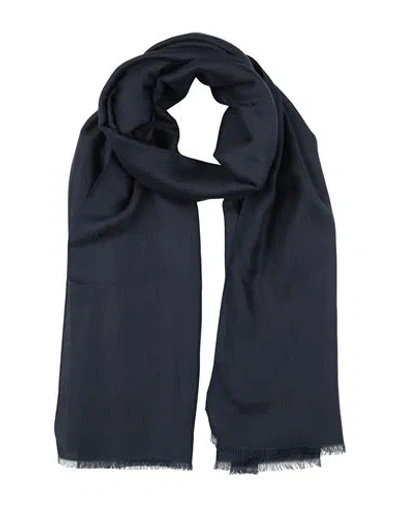 Emporio Armani Man Scarf Midnight Blue Size - Modal, Viscose, Cotton