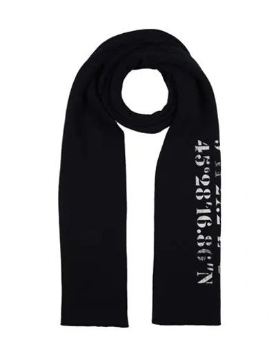 Emporio Armani Man Scarf Midnight Blue Size - Wool, Polyamide