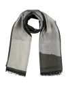 Emporio Armani Man Scarf Military Green Size - Polyester, Virgin Wool, Modal In Brown