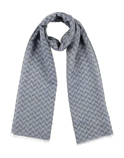 Emporio Armani Man Scarf Navy Size - Cotton, Linen In Navy