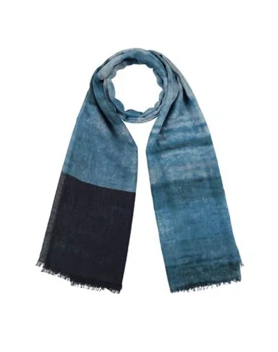 Emporio Armani Man Scarf Navy Size - Modal, Cotton