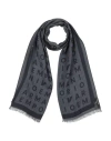 Emporio Armani Man Scarf Navy Size - Viscose, Polyester In Blue