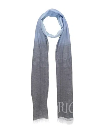 Emporio Armani Man Scarf Sky Blue Size - Viscose, Modal